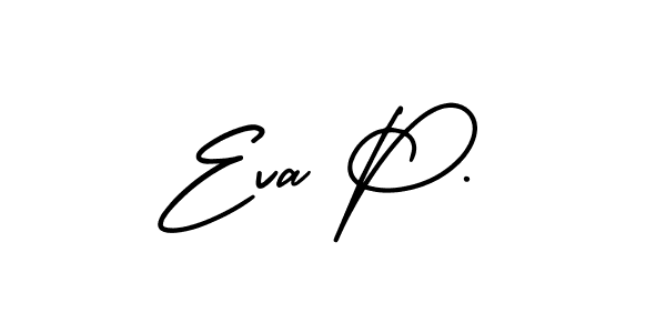 AmerikaSignatureDemo-Regular is a professional signature style that is perfect for those who want to add a touch of class to their signature. It is also a great choice for those who want to make their signature more unique. Get Eva P. name to fancy signature for free. Eva P. signature style 3 images and pictures png