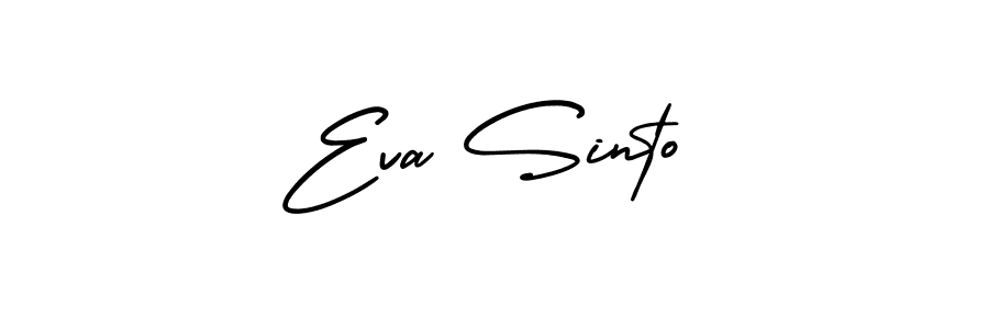 The best way (AmerikaSignatureDemo-Regular) to make a short signature is to pick only two or three words in your name. The name Eva Sinto include a total of six letters. For converting this name. Eva Sinto signature style 3 images and pictures png