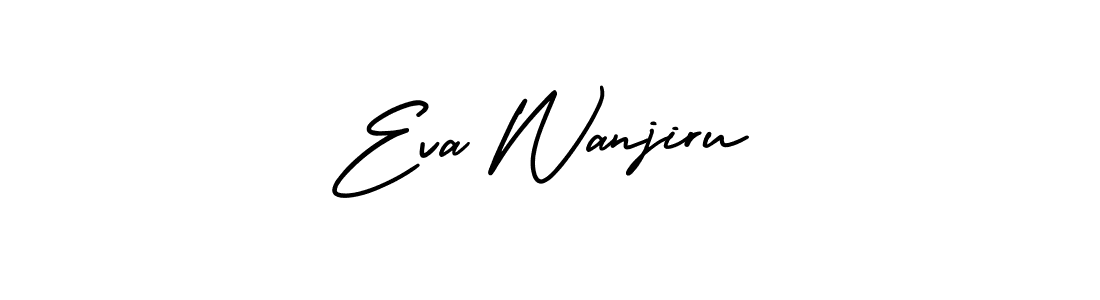Use a signature maker to create a handwritten signature online. With this signature software, you can design (AmerikaSignatureDemo-Regular) your own signature for name Eva Wanjiru. Eva Wanjiru signature style 3 images and pictures png