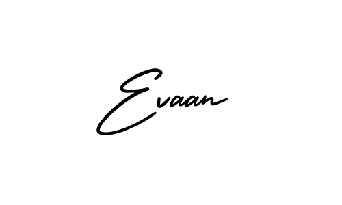 It looks lik you need a new signature style for name Evaan. Design unique handwritten (AmerikaSignatureDemo-Regular) signature with our free signature maker in just a few clicks. Evaan signature style 3 images and pictures png