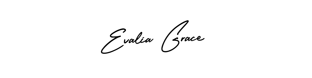 AmerikaSignatureDemo-Regular is a professional signature style that is perfect for those who want to add a touch of class to their signature. It is also a great choice for those who want to make their signature more unique. Get Evalia Grace name to fancy signature for free. Evalia Grace signature style 3 images and pictures png