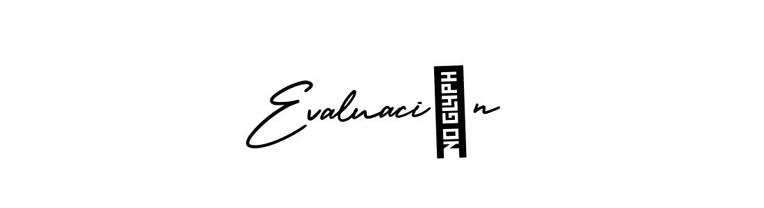 Use a signature maker to create a handwritten signature online. With this signature software, you can design (AmerikaSignatureDemo-Regular) your own signature for name Evaluación. Evaluación signature style 3 images and pictures png