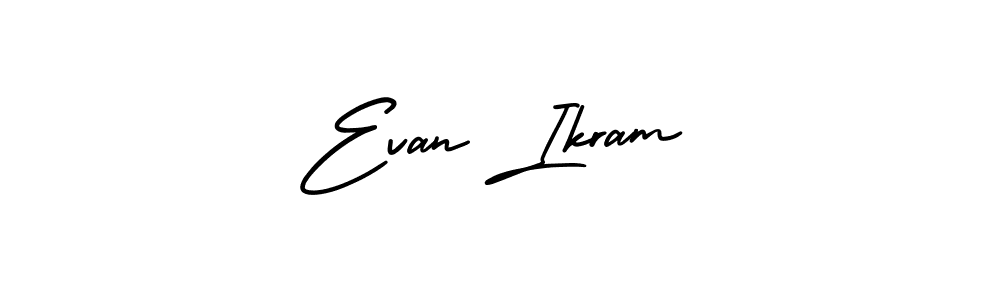Design your own signature with our free online signature maker. With this signature software, you can create a handwritten (AmerikaSignatureDemo-Regular) signature for name Evan Ikram. Evan Ikram signature style 3 images and pictures png