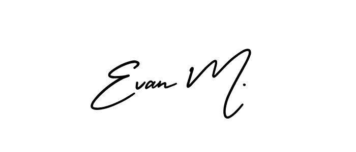 Make a beautiful signature design for name Evan M.. Use this online signature maker to create a handwritten signature for free. Evan M. signature style 3 images and pictures png