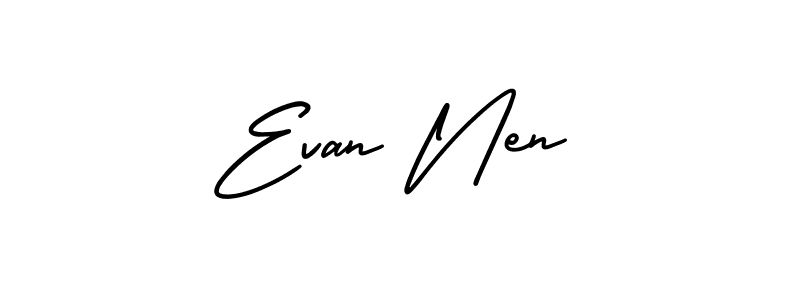 How to Draw Evan Nen signature style? AmerikaSignatureDemo-Regular is a latest design signature styles for name Evan Nen. Evan Nen signature style 3 images and pictures png