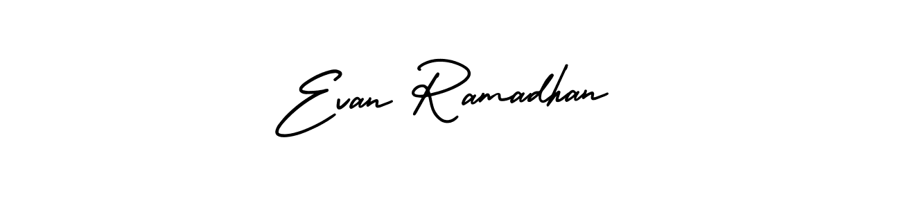 This is the best signature style for the Evan Ramadhan name. Also you like these signature font (AmerikaSignatureDemo-Regular). Mix name signature. Evan Ramadhan signature style 3 images and pictures png