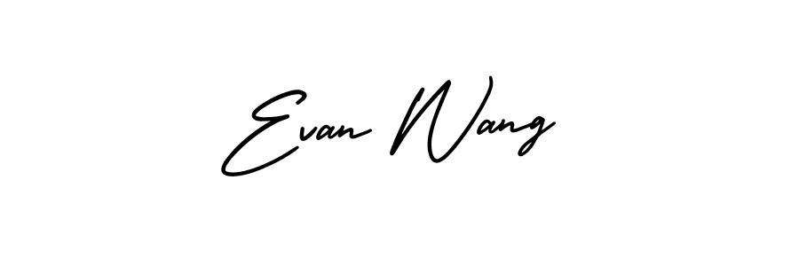 Also You can easily find your signature by using the search form. We will create Evan Wang name handwritten signature images for you free of cost using AmerikaSignatureDemo-Regular sign style. Evan Wang signature style 3 images and pictures png