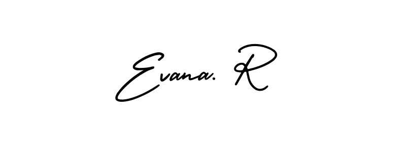 Also we have Evana. R name is the best signature style. Create professional handwritten signature collection using AmerikaSignatureDemo-Regular autograph style. Evana. R signature style 3 images and pictures png