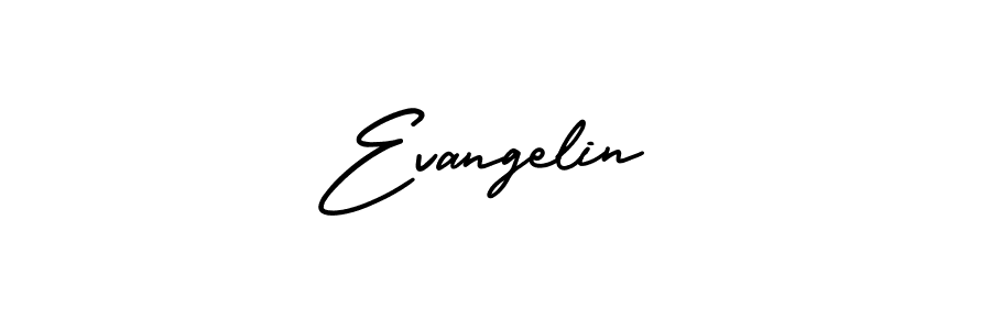 Use a signature maker to create a handwritten signature online. With this signature software, you can design (AmerikaSignatureDemo-Regular) your own signature for name Evangelin. Evangelin signature style 3 images and pictures png