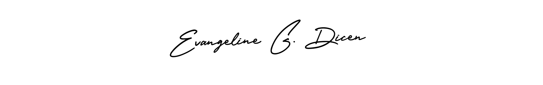 See photos of Evangeline G. Dicen official signature by Spectra . Check more albums & portfolios. Read reviews & check more about AmerikaSignatureDemo-Regular font. Evangeline G. Dicen signature style 3 images and pictures png