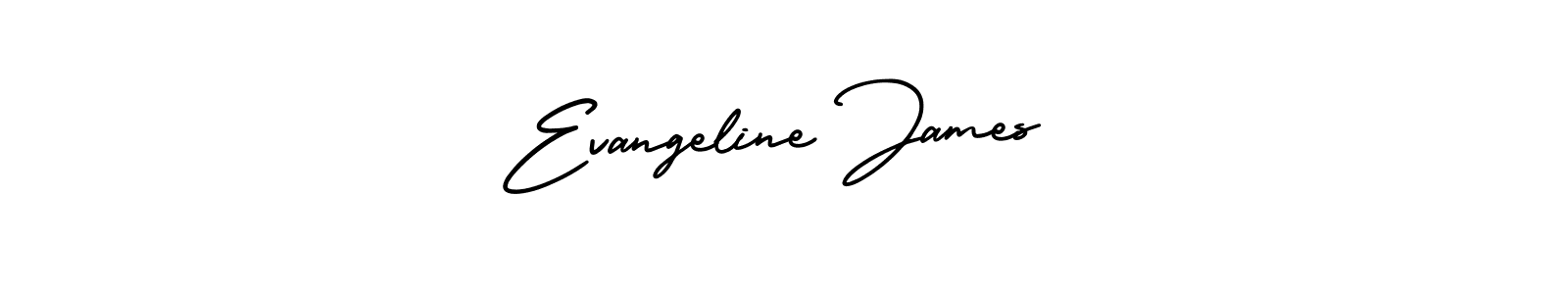Make a beautiful signature design for name Evangeline James. With this signature (AmerikaSignatureDemo-Regular) style, you can create a handwritten signature for free. Evangeline James signature style 3 images and pictures png