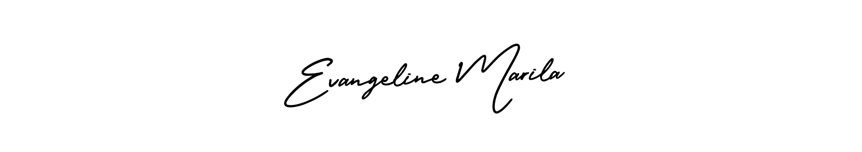 Make a beautiful signature design for name Evangeline Marila. With this signature (AmerikaSignatureDemo-Regular) style, you can create a handwritten signature for free. Evangeline Marila signature style 3 images and pictures png