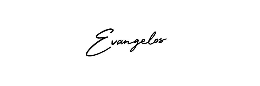 How to make Evangelos name signature. Use AmerikaSignatureDemo-Regular style for creating short signs online. This is the latest handwritten sign. Evangelos signature style 3 images and pictures png