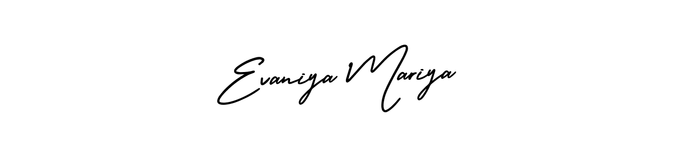 Also You can easily find your signature by using the search form. We will create Evaniya Mariya name handwritten signature images for you free of cost using AmerikaSignatureDemo-Regular sign style. Evaniya Mariya signature style 3 images and pictures png