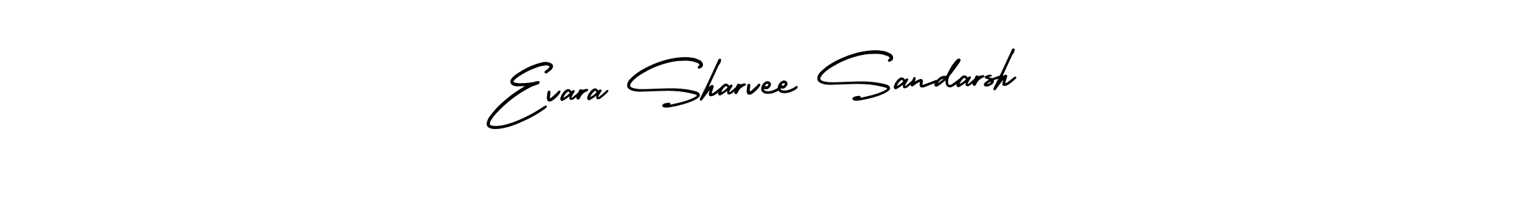It looks lik you need a new signature style for name Evara Sharvee Sandarsh. Design unique handwritten (AmerikaSignatureDemo-Regular) signature with our free signature maker in just a few clicks. Evara Sharvee Sandarsh signature style 3 images and pictures png