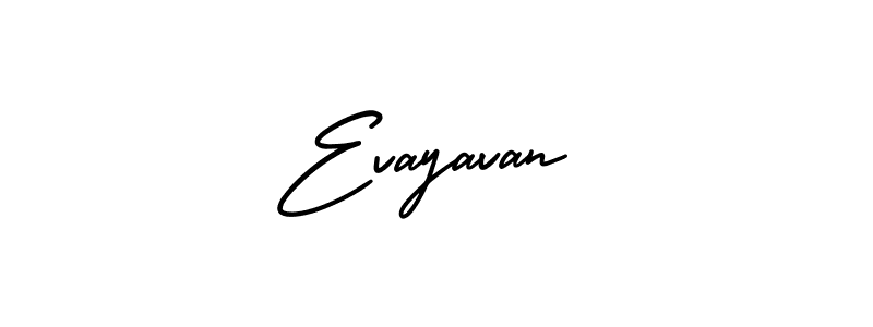 How to make Evayavan name signature. Use AmerikaSignatureDemo-Regular style for creating short signs online. This is the latest handwritten sign. Evayavan signature style 3 images and pictures png