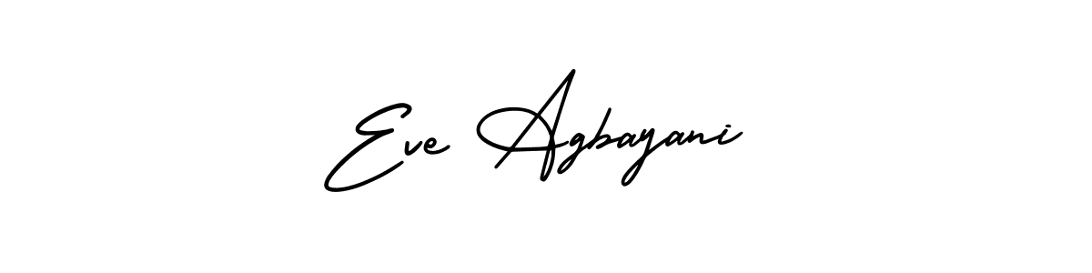 You should practise on your own different ways (AmerikaSignatureDemo-Regular) to write your name (Eve Agbayani) in signature. don't let someone else do it for you. Eve Agbayani signature style 3 images and pictures png