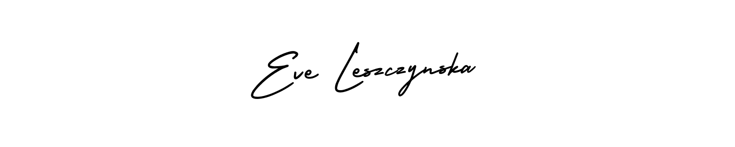 Make a short Eve Leszczynska signature style. Manage your documents anywhere anytime using AmerikaSignatureDemo-Regular. Create and add eSignatures, submit forms, share and send files easily. Eve Leszczynska signature style 3 images and pictures png