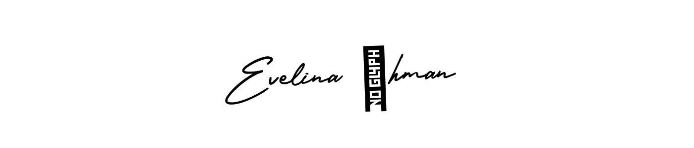 Make a beautiful signature design for name Evelina Åhman. With this signature (AmerikaSignatureDemo-Regular) style, you can create a handwritten signature for free. Evelina Åhman signature style 3 images and pictures png