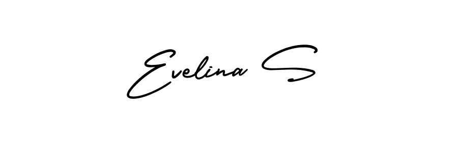 Create a beautiful signature design for name Evelina S. With this signature (AmerikaSignatureDemo-Regular) fonts, you can make a handwritten signature for free. Evelina S signature style 3 images and pictures png