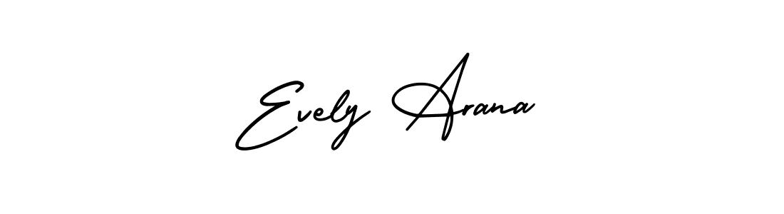 Make a beautiful signature design for name Evely Arana. With this signature (AmerikaSignatureDemo-Regular) style, you can create a handwritten signature for free. Evely Arana signature style 3 images and pictures png