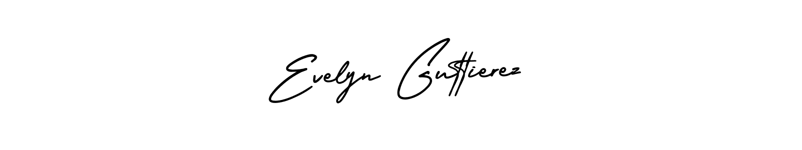 Make a beautiful signature design for name Evelyn Guttierez. With this signature (AmerikaSignatureDemo-Regular) style, you can create a handwritten signature for free. Evelyn Guttierez signature style 3 images and pictures png