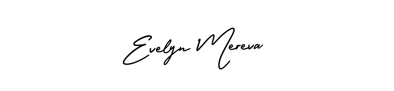 How to Draw Evelyn Mereva signature style? AmerikaSignatureDemo-Regular is a latest design signature styles for name Evelyn Mereva. Evelyn Mereva signature style 3 images and pictures png