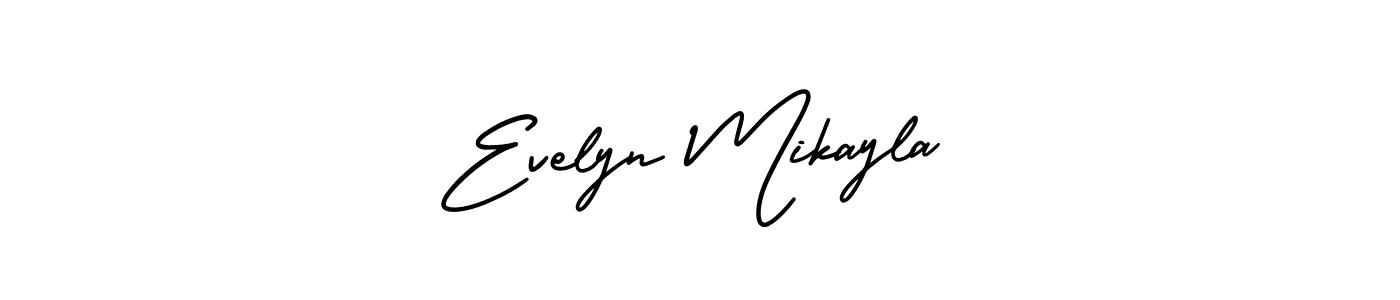 The best way (AmerikaSignatureDemo-Regular) to make a short signature is to pick only two or three words in your name. The name Evelyn Mikayla include a total of six letters. For converting this name. Evelyn Mikayla signature style 3 images and pictures png