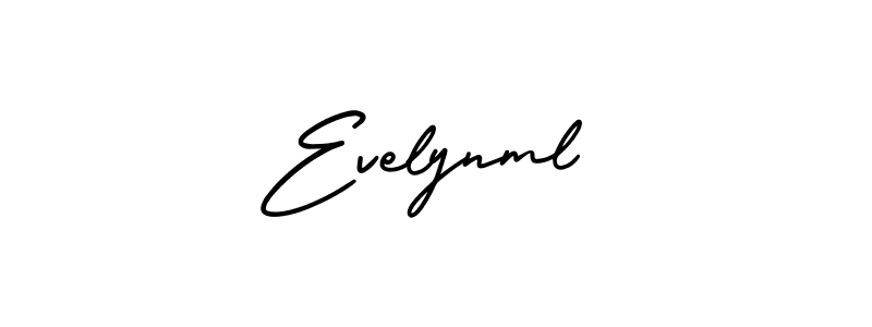 It looks lik you need a new signature style for name Evelynml. Design unique handwritten (AmerikaSignatureDemo-Regular) signature with our free signature maker in just a few clicks. Evelynml signature style 3 images and pictures png
