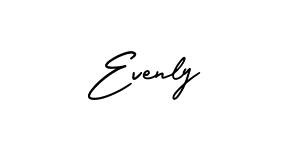 The best way (AmerikaSignatureDemo-Regular) to make a short signature is to pick only two or three words in your name. The name Evenly include a total of six letters. For converting this name. Evenly signature style 3 images and pictures png