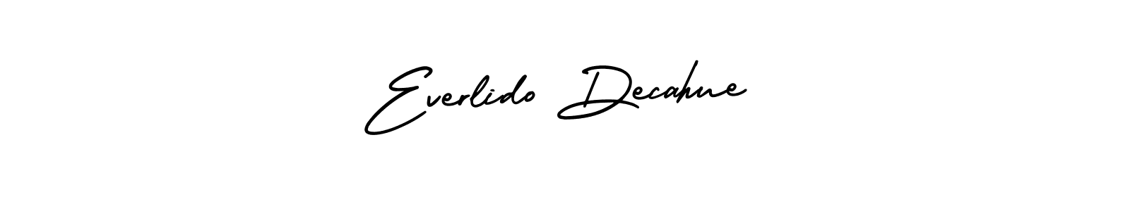 Similarly AmerikaSignatureDemo-Regular is the best handwritten signature design. Signature creator online .You can use it as an online autograph creator for name Everlido Decahue. Everlido Decahue signature style 3 images and pictures png