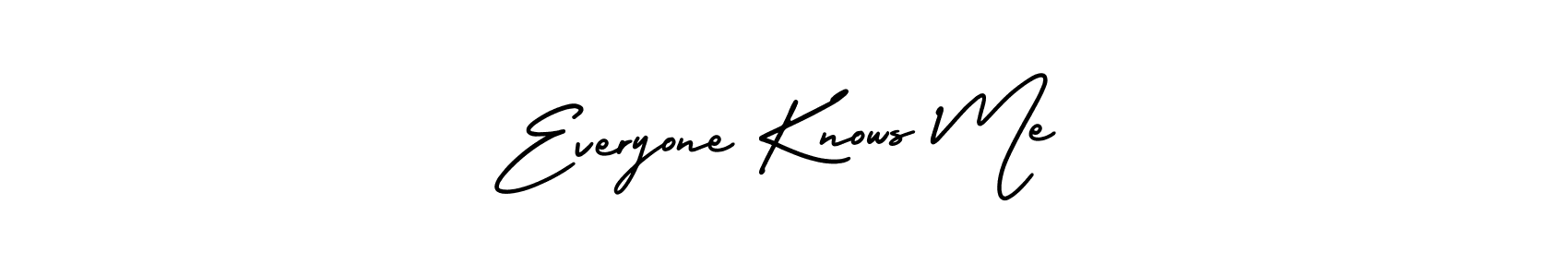 How to make Everyone Knows Me signature? AmerikaSignatureDemo-Regular is a professional autograph style. Create handwritten signature for Everyone Knows Me name. Everyone Knows Me signature style 3 images and pictures png