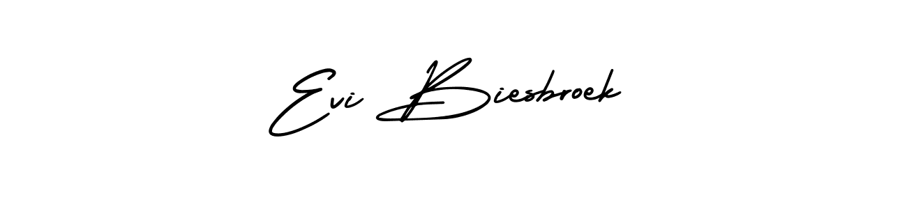 Create a beautiful signature design for name Evi Biesbroek. With this signature (AmerikaSignatureDemo-Regular) fonts, you can make a handwritten signature for free. Evi Biesbroek signature style 3 images and pictures png