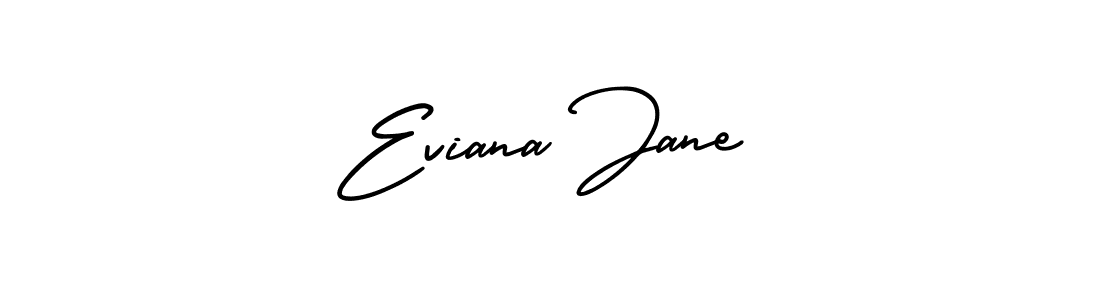 AmerikaSignatureDemo-Regular is a professional signature style that is perfect for those who want to add a touch of class to their signature. It is also a great choice for those who want to make their signature more unique. Get Eviana Jane name to fancy signature for free. Eviana Jane signature style 3 images and pictures png