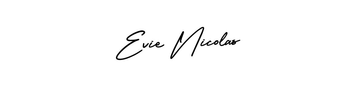 Make a beautiful signature design for name Evie Nicolas. With this signature (AmerikaSignatureDemo-Regular) style, you can create a handwritten signature for free. Evie Nicolas signature style 3 images and pictures png