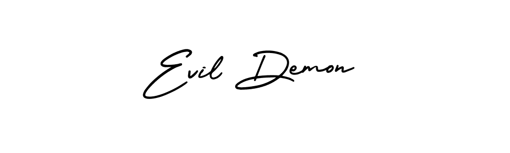 Design your own signature with our free online signature maker. With this signature software, you can create a handwritten (AmerikaSignatureDemo-Regular) signature for name Evil Demon. Evil Demon signature style 3 images and pictures png