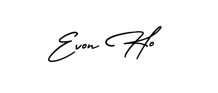 How to make Evon Ho name signature. Use AmerikaSignatureDemo-Regular style for creating short signs online. This is the latest handwritten sign. Evon Ho signature style 3 images and pictures png