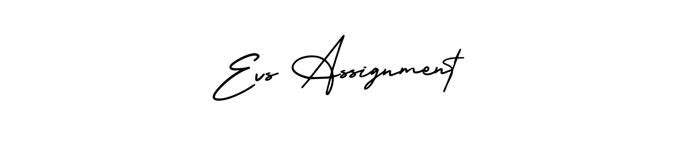 Use a signature maker to create a handwritten signature online. With this signature software, you can design (AmerikaSignatureDemo-Regular) your own signature for name Evs Assignment. Evs Assignment signature style 3 images and pictures png