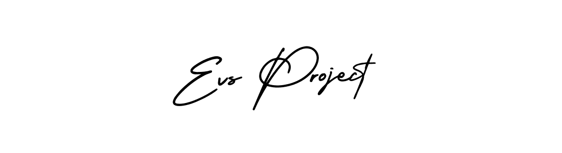 How to make Evs Project name signature. Use AmerikaSignatureDemo-Regular style for creating short signs online. This is the latest handwritten sign. Evs Project signature style 3 images and pictures png