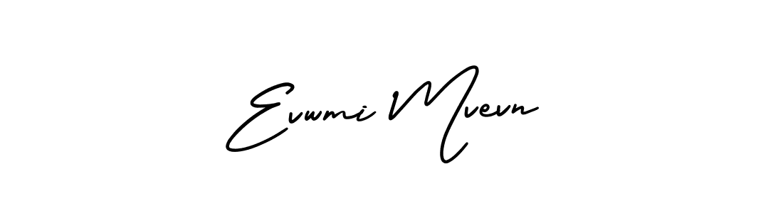 The best way (AmerikaSignatureDemo-Regular) to make a short signature is to pick only two or three words in your name. The name Evwmi Mvevn include a total of six letters. For converting this name. Evwmi Mvevn signature style 3 images and pictures png