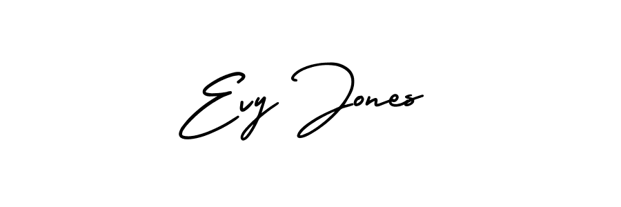 AmerikaSignatureDemo-Regular is a professional signature style that is perfect for those who want to add a touch of class to their signature. It is also a great choice for those who want to make their signature more unique. Get Evy Jones name to fancy signature for free. Evy Jones signature style 3 images and pictures png