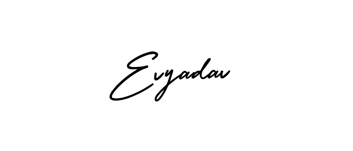 This is the best signature style for the Evyadav name. Also you like these signature font (AmerikaSignatureDemo-Regular). Mix name signature. Evyadav signature style 3 images and pictures png