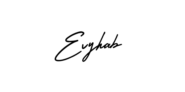 How to make Evyhab signature? AmerikaSignatureDemo-Regular is a professional autograph style. Create handwritten signature for Evyhab name. Evyhab signature style 3 images and pictures png