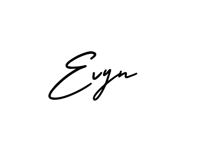 Make a beautiful signature design for name Evyn. With this signature (AmerikaSignatureDemo-Regular) style, you can create a handwritten signature for free. Evyn signature style 3 images and pictures png