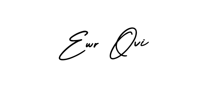 This is the best signature style for the Ewr Ovi name. Also you like these signature font (AmerikaSignatureDemo-Regular). Mix name signature. Ewr Ovi signature style 3 images and pictures png