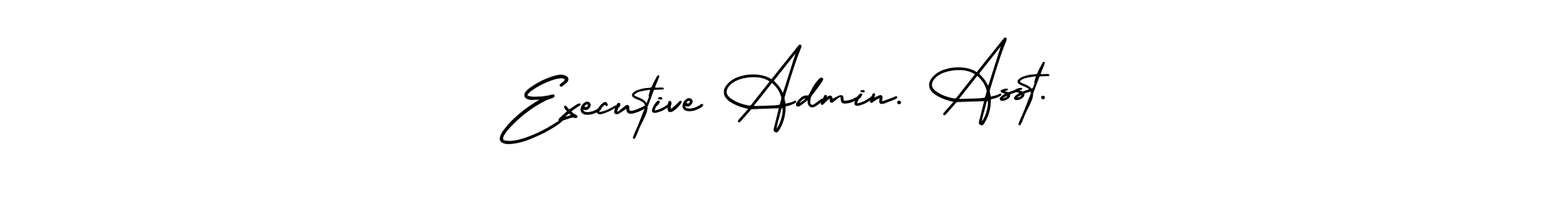Use a signature maker to create a handwritten signature online. With this signature software, you can design (AmerikaSignatureDemo-Regular) your own signature for name Executive Admin. Asst.. Executive Admin. Asst. signature style 3 images and pictures png