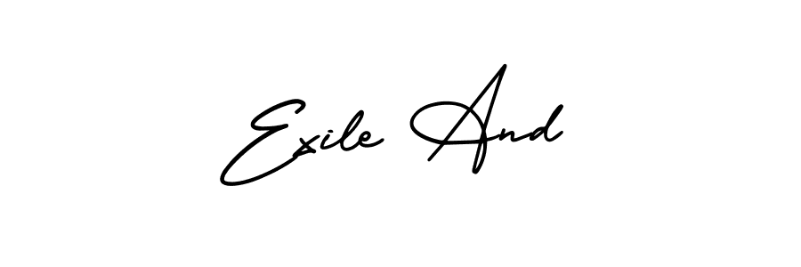 How to make Exile And signature? AmerikaSignatureDemo-Regular is a professional autograph style. Create handwritten signature for Exile And name. Exile And signature style 3 images and pictures png
