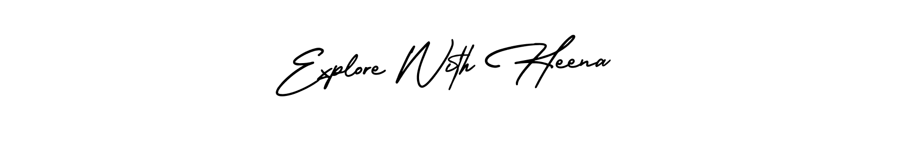 Use a signature maker to create a handwritten signature online. With this signature software, you can design (AmerikaSignatureDemo-Regular) your own signature for name Explore With Heena. Explore With Heena signature style 3 images and pictures png