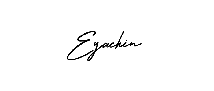 How to Draw Eyachin signature style? AmerikaSignatureDemo-Regular is a latest design signature styles for name Eyachin. Eyachin signature style 3 images and pictures png