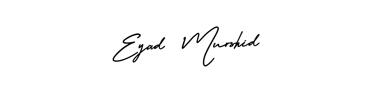 The best way (AmerikaSignatureDemo-Regular) to make a short signature is to pick only two or three words in your name. The name Eyad  Murshid include a total of six letters. For converting this name. Eyad  Murshid signature style 3 images and pictures png